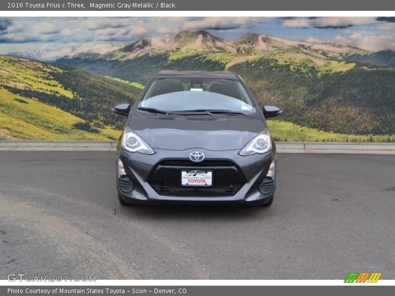 Magnetic Gray Metallic / Black 2016 Toyota Prius c Three
