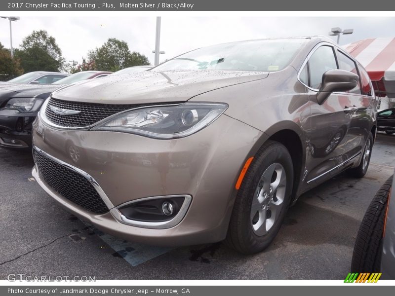 Molten Silver / Black/Alloy 2017 Chrysler Pacifica Touring L Plus