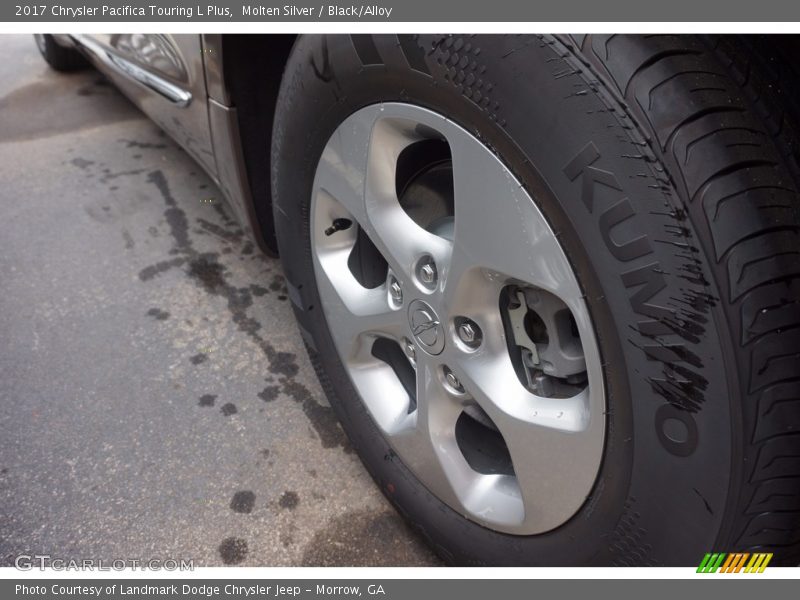 Molten Silver / Black/Alloy 2017 Chrysler Pacifica Touring L Plus