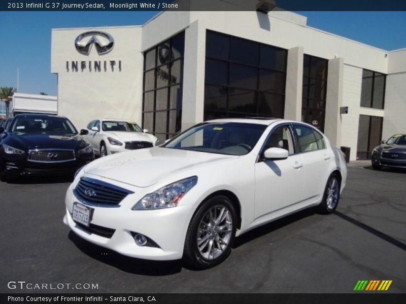Moonlight White / Stone 2013 Infiniti G 37 Journey Sedan