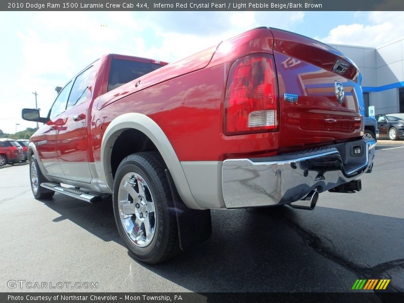 Inferno Red Crystal Pearl / Light Pebble Beige/Bark Brown 2010 Dodge Ram 1500 Laramie Crew Cab 4x4