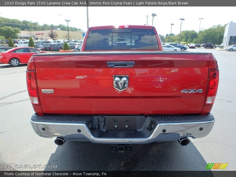 Inferno Red Crystal Pearl / Light Pebble Beige/Bark Brown 2010 Dodge Ram 1500 Laramie Crew Cab 4x4