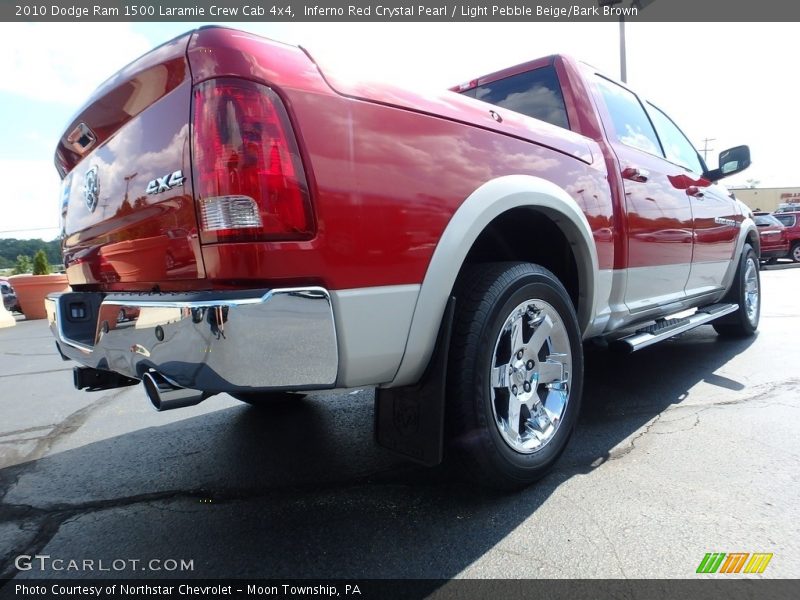 Inferno Red Crystal Pearl / Light Pebble Beige/Bark Brown 2010 Dodge Ram 1500 Laramie Crew Cab 4x4