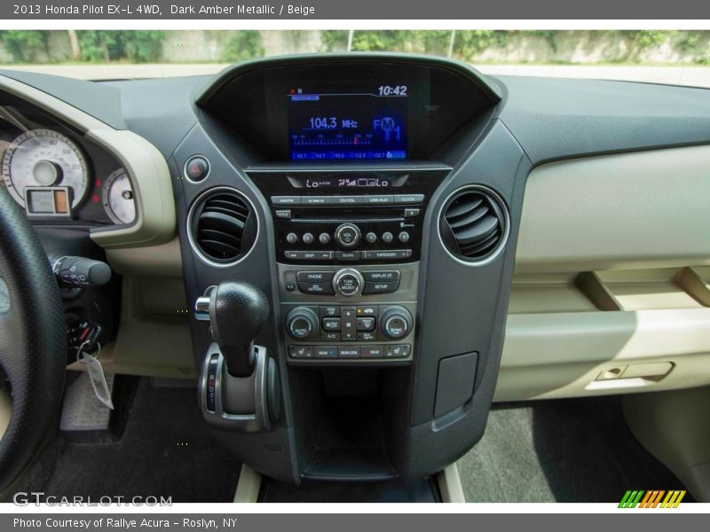 Dark Amber Metallic / Beige 2013 Honda Pilot EX-L 4WD