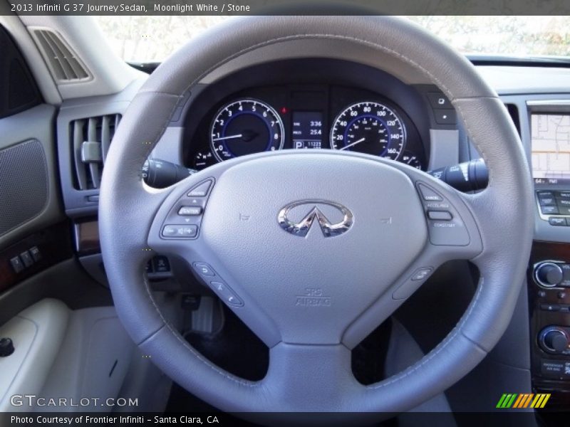 Moonlight White / Stone 2013 Infiniti G 37 Journey Sedan