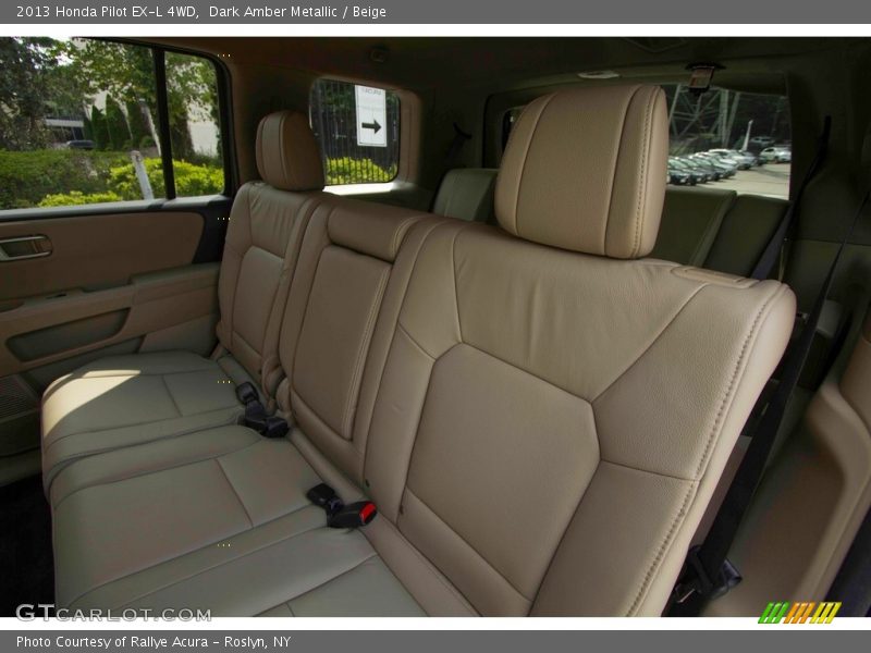Dark Amber Metallic / Beige 2013 Honda Pilot EX-L 4WD
