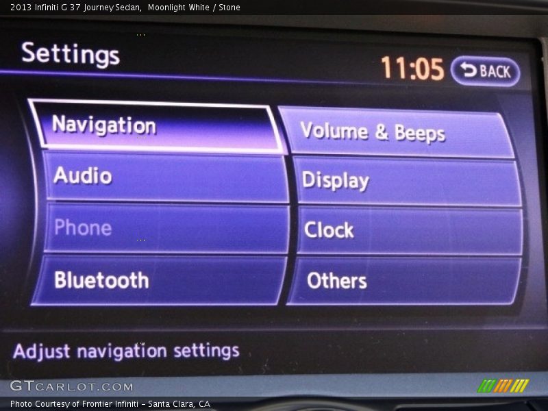 Moonlight White / Stone 2013 Infiniti G 37 Journey Sedan