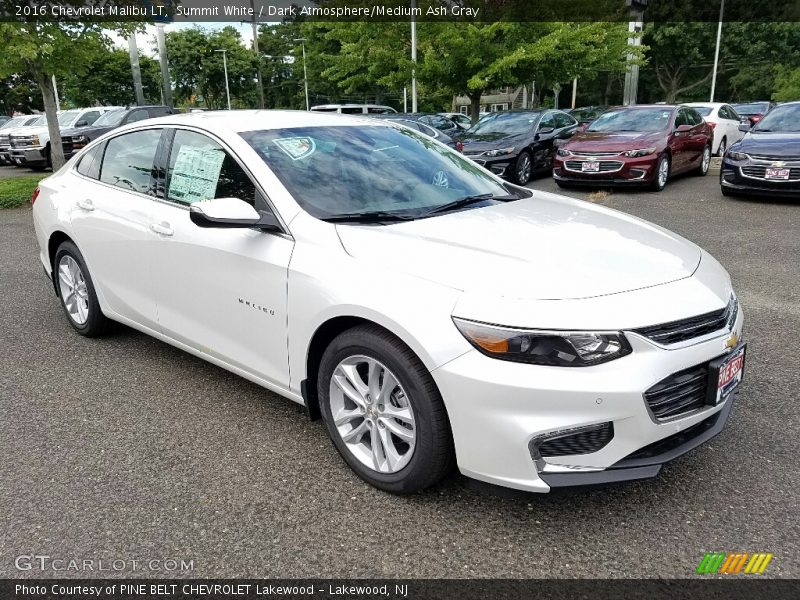 Summit White / Dark Atmosphere/Medium Ash Gray 2016 Chevrolet Malibu LT