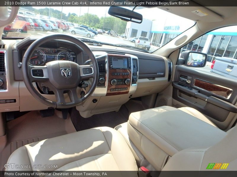 Inferno Red Crystal Pearl / Light Pebble Beige/Bark Brown 2010 Dodge Ram 1500 Laramie Crew Cab 4x4