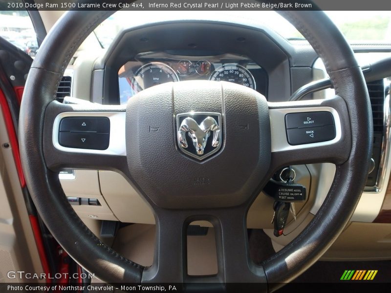 Inferno Red Crystal Pearl / Light Pebble Beige/Bark Brown 2010 Dodge Ram 1500 Laramie Crew Cab 4x4