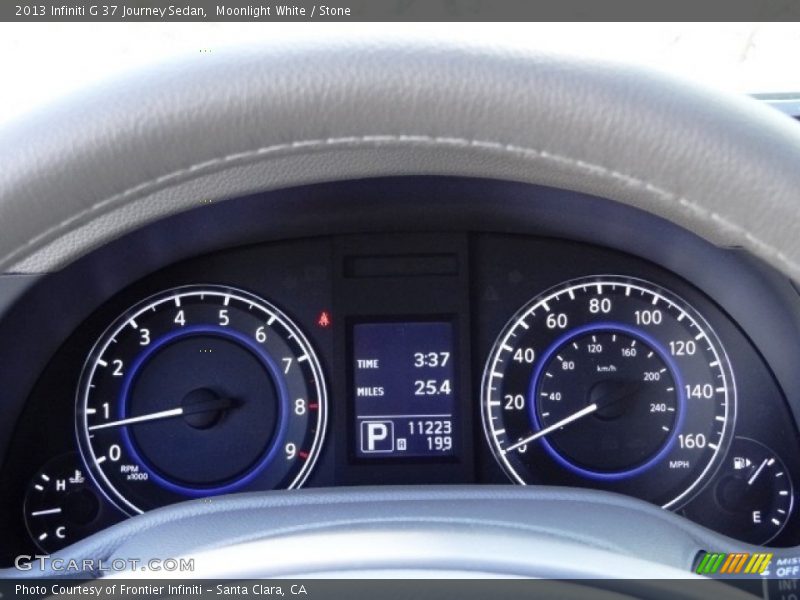 Moonlight White / Stone 2013 Infiniti G 37 Journey Sedan