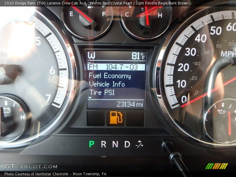 Inferno Red Crystal Pearl / Light Pebble Beige/Bark Brown 2010 Dodge Ram 1500 Laramie Crew Cab 4x4