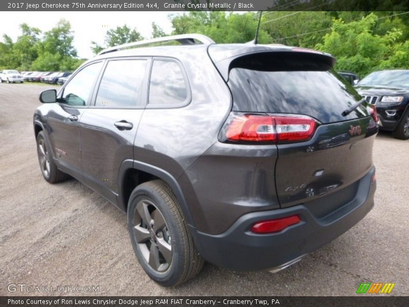 Granite Crystal Metallic / Black 2017 Jeep Cherokee 75th Anniversary Edition 4x4