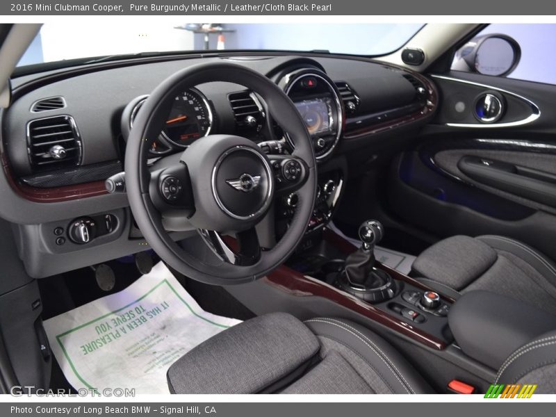 Pure Burgundy Metallic / Leather/Cloth Black Pearl 2016 Mini Clubman Cooper