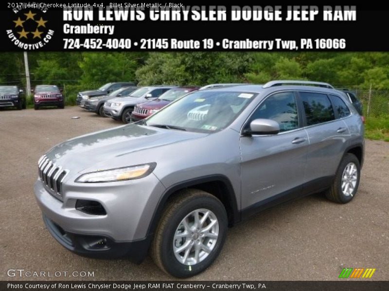 Billet Silver Metallic / Black 2017 Jeep Cherokee Latitude 4x4