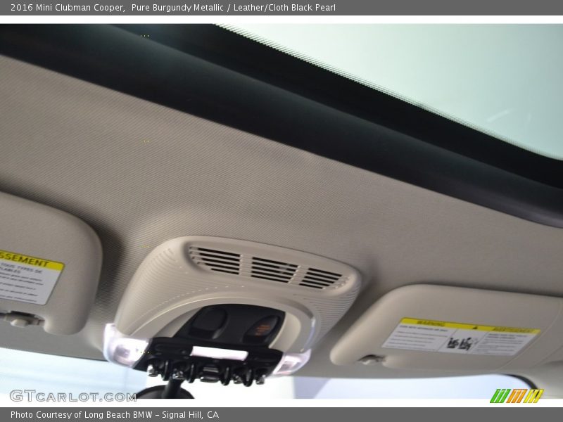 Pure Burgundy Metallic / Leather/Cloth Black Pearl 2016 Mini Clubman Cooper