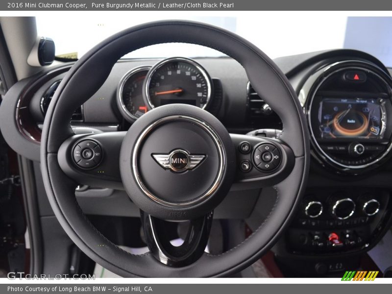 Pure Burgundy Metallic / Leather/Cloth Black Pearl 2016 Mini Clubman Cooper