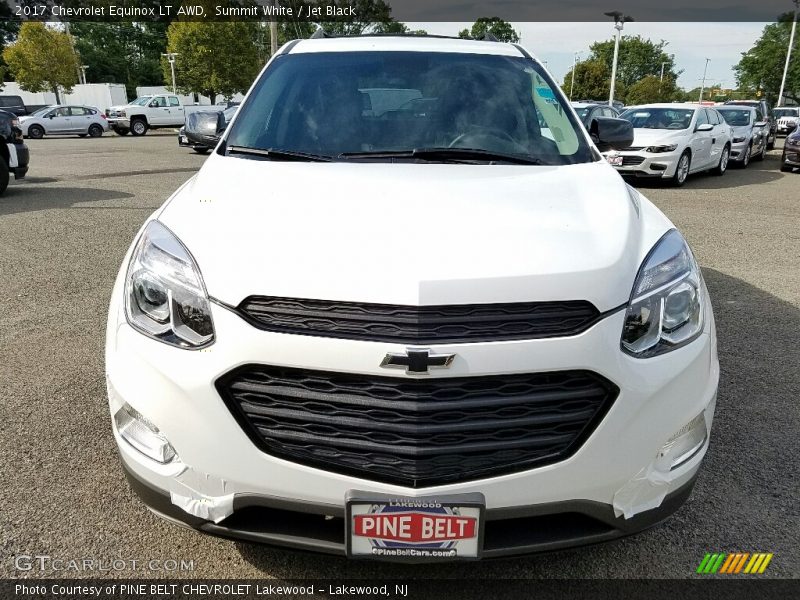 Summit White / Jet Black 2017 Chevrolet Equinox LT AWD