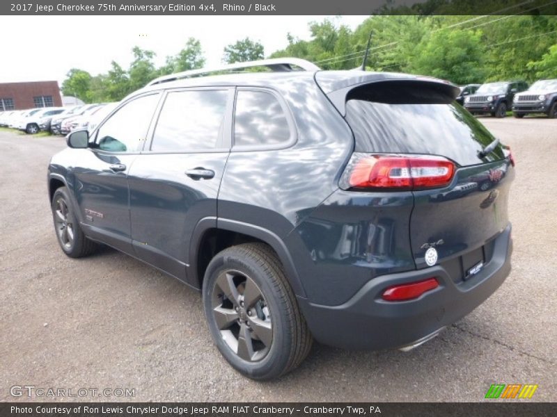 Rhino / Black 2017 Jeep Cherokee 75th Anniversary Edition 4x4