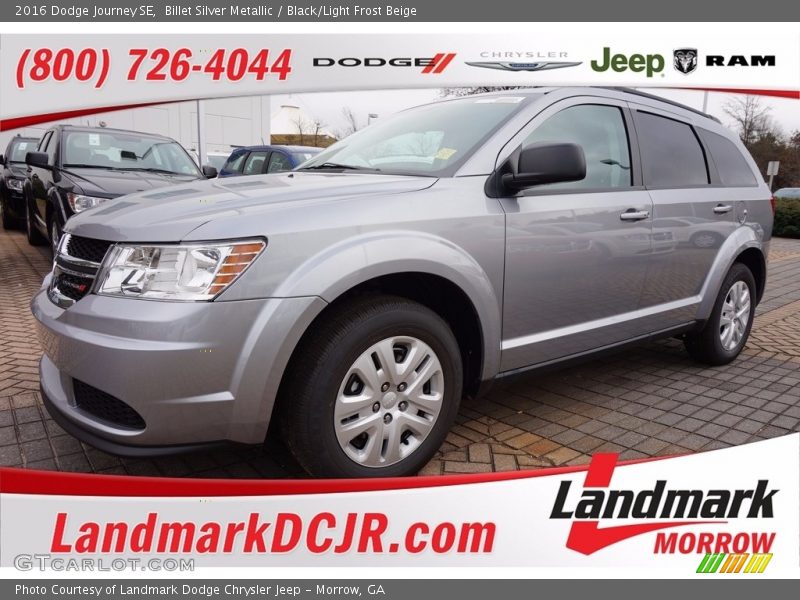Billet Silver Metallic / Black/Light Frost Beige 2016 Dodge Journey SE