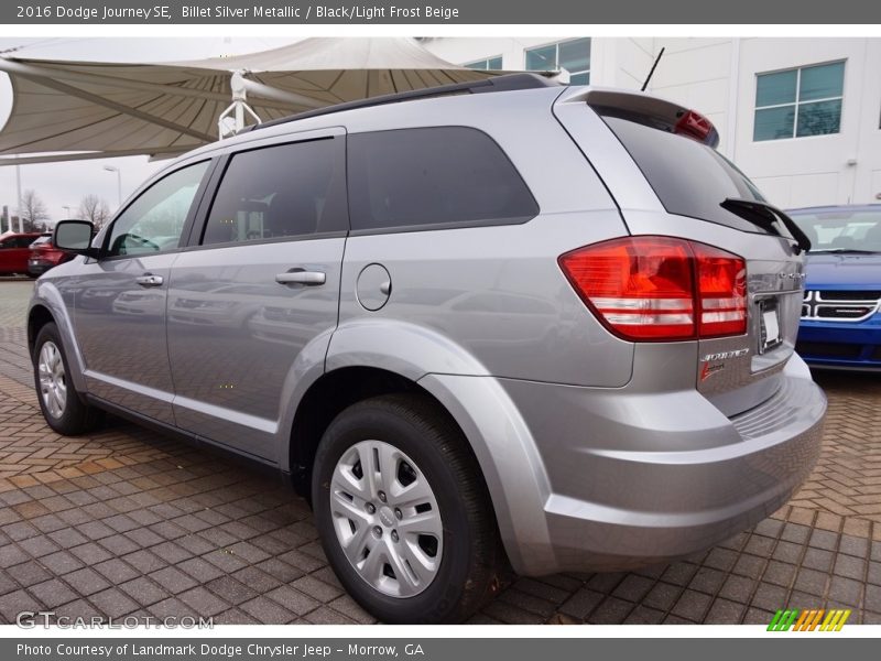 Billet Silver Metallic / Black/Light Frost Beige 2016 Dodge Journey SE
