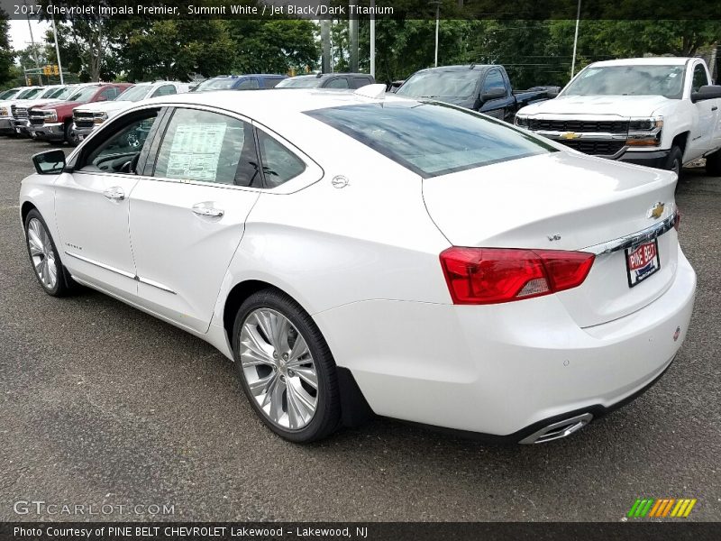 Summit White / Jet Black/Dark Titanium 2017 Chevrolet Impala Premier