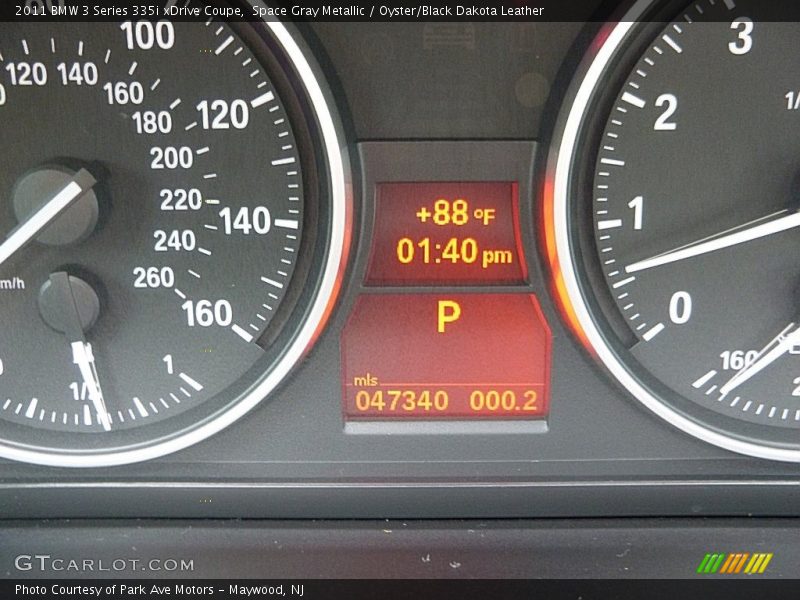 Space Gray Metallic / Oyster/Black Dakota Leather 2011 BMW 3 Series 335i xDrive Coupe