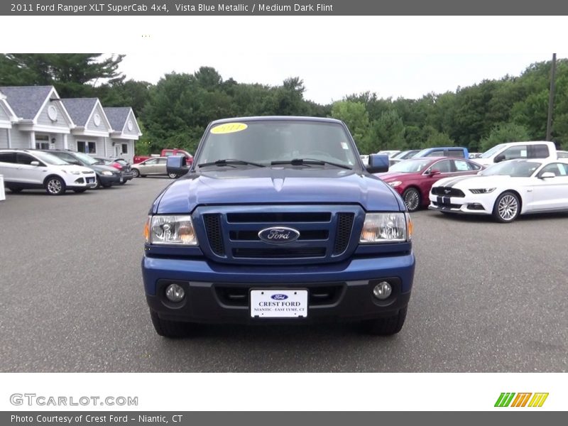 Vista Blue Metallic / Medium Dark Flint 2011 Ford Ranger XLT SuperCab 4x4
