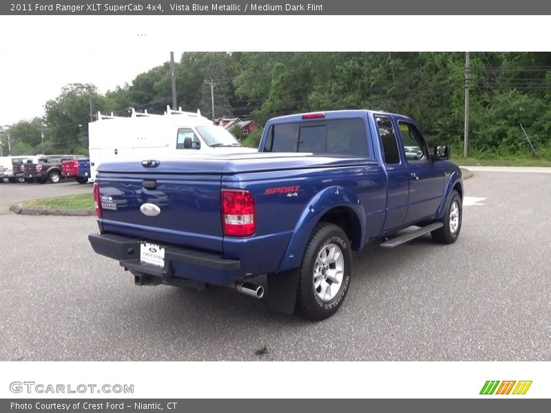 Vista Blue Metallic / Medium Dark Flint 2011 Ford Ranger XLT SuperCab 4x4
