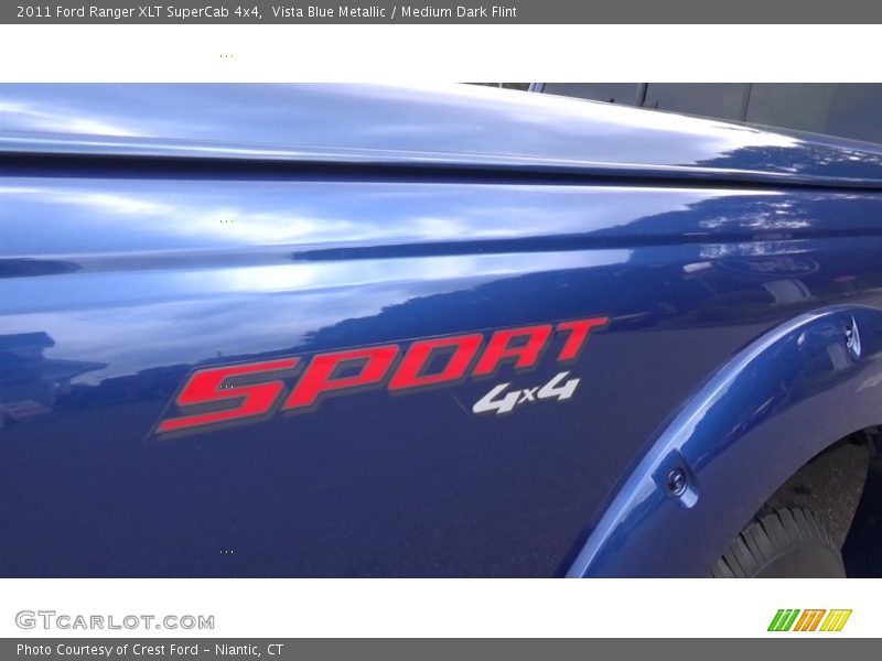 Vista Blue Metallic / Medium Dark Flint 2011 Ford Ranger XLT SuperCab 4x4