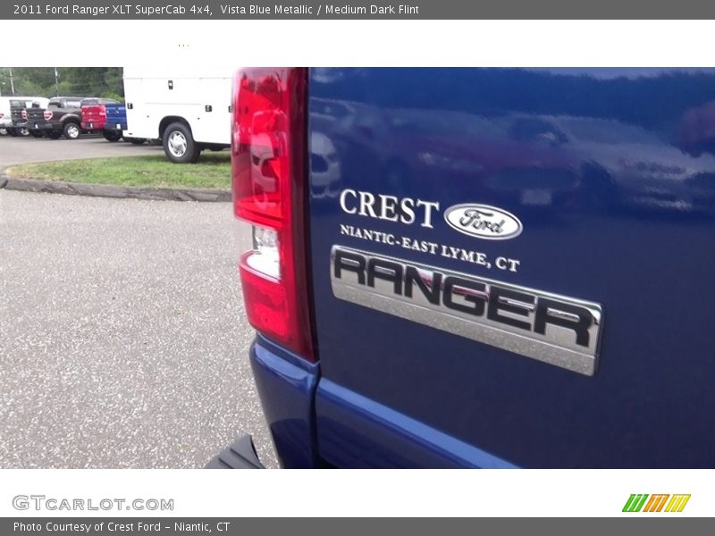 Vista Blue Metallic / Medium Dark Flint 2011 Ford Ranger XLT SuperCab 4x4