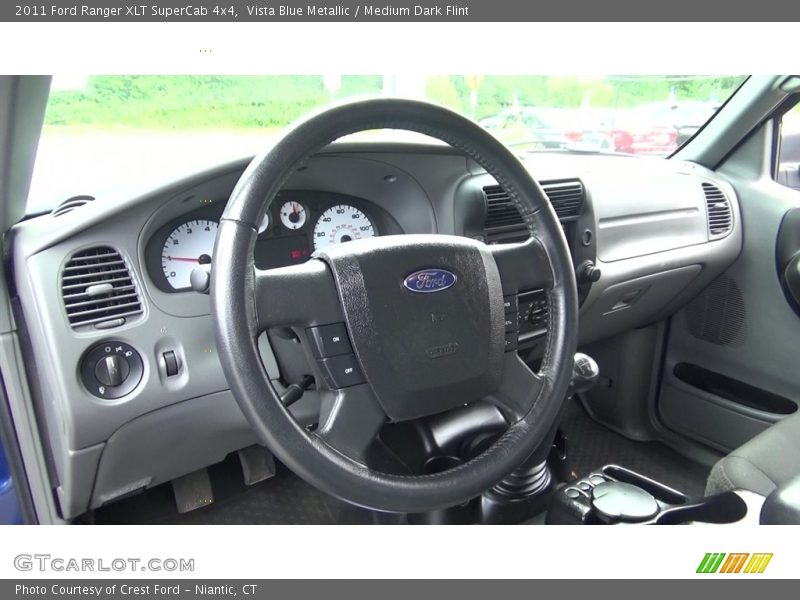 Vista Blue Metallic / Medium Dark Flint 2011 Ford Ranger XLT SuperCab 4x4