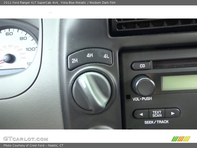 Vista Blue Metallic / Medium Dark Flint 2011 Ford Ranger XLT SuperCab 4x4