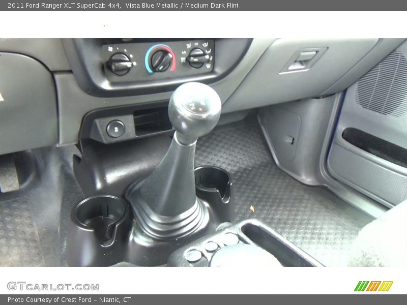 Vista Blue Metallic / Medium Dark Flint 2011 Ford Ranger XLT SuperCab 4x4
