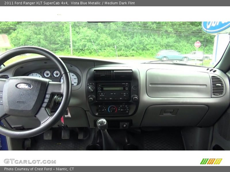 Vista Blue Metallic / Medium Dark Flint 2011 Ford Ranger XLT SuperCab 4x4