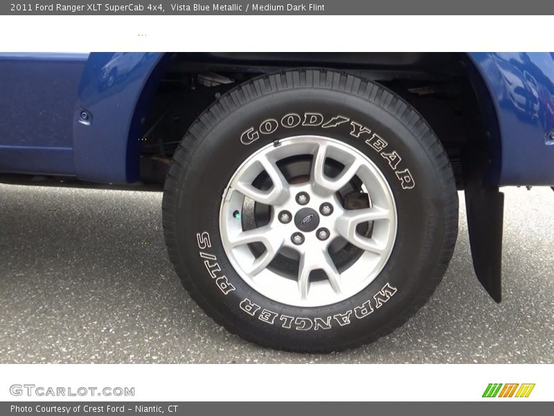 Vista Blue Metallic / Medium Dark Flint 2011 Ford Ranger XLT SuperCab 4x4