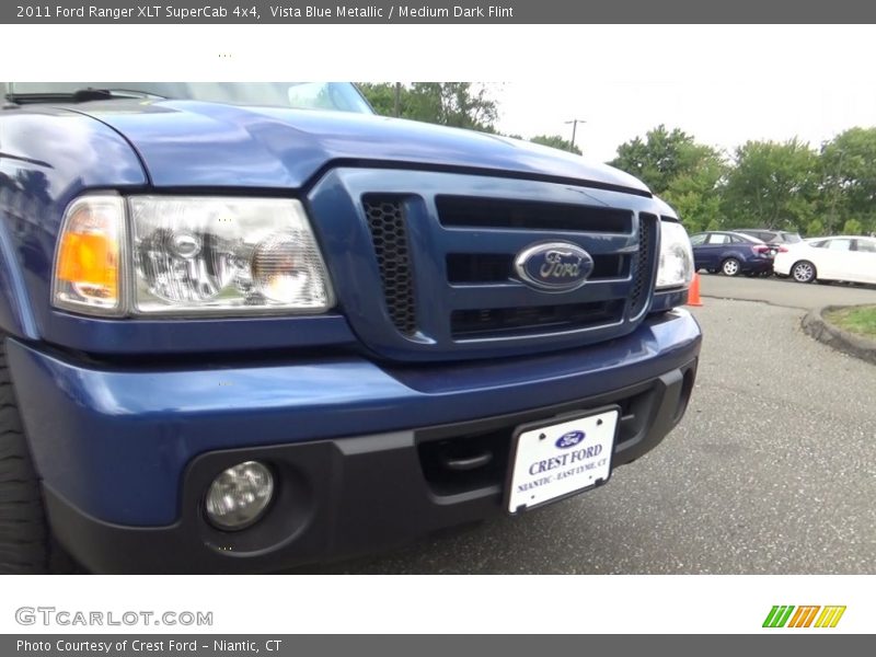 Vista Blue Metallic / Medium Dark Flint 2011 Ford Ranger XLT SuperCab 4x4