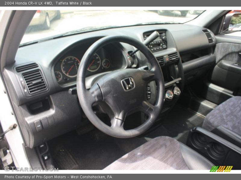 Taffeta White / Black 2004 Honda CR-V LX 4WD