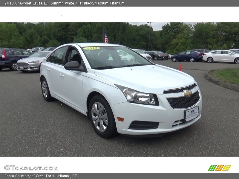 Summit White / Jet Black/Medium Titanium 2013 Chevrolet Cruze LS
