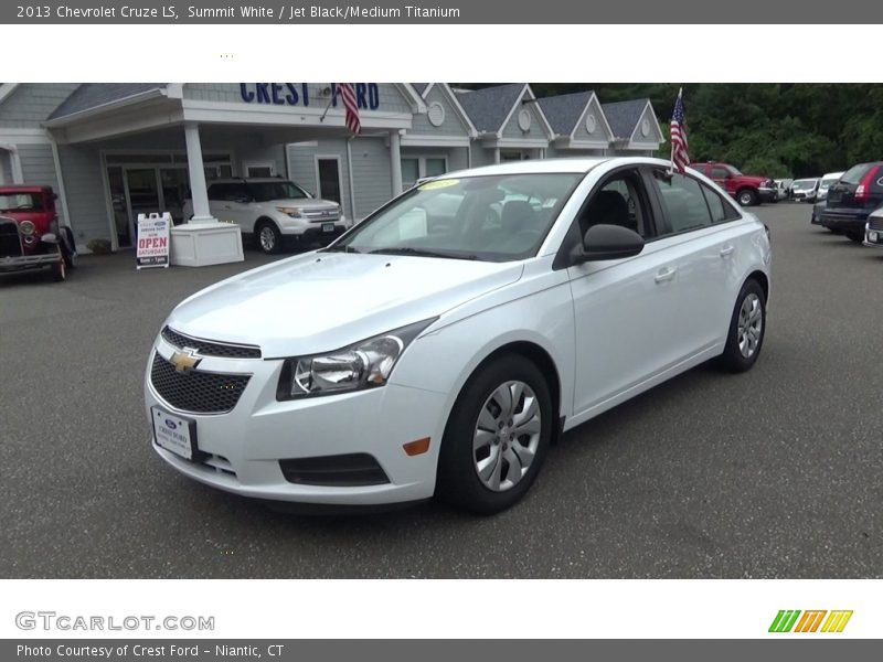 Summit White / Jet Black/Medium Titanium 2013 Chevrolet Cruze LS