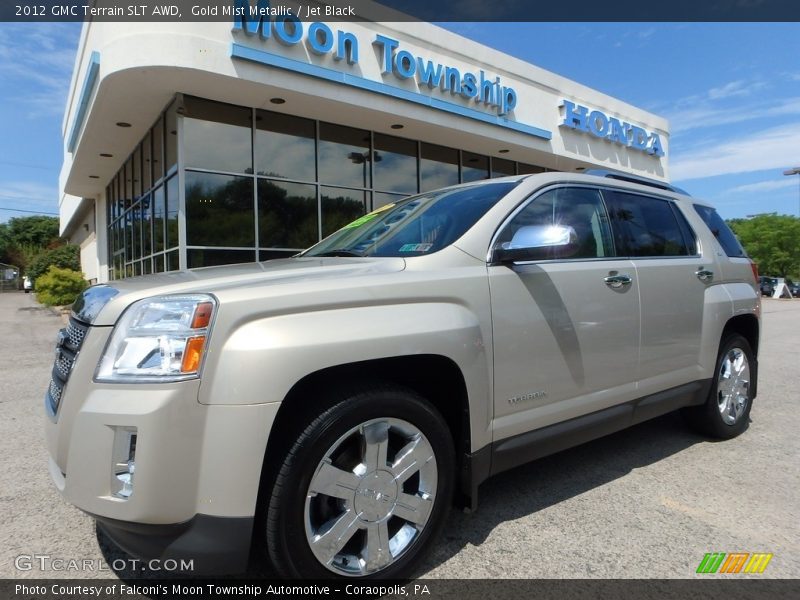 Gold Mist Metallic / Jet Black 2012 GMC Terrain SLT AWD
