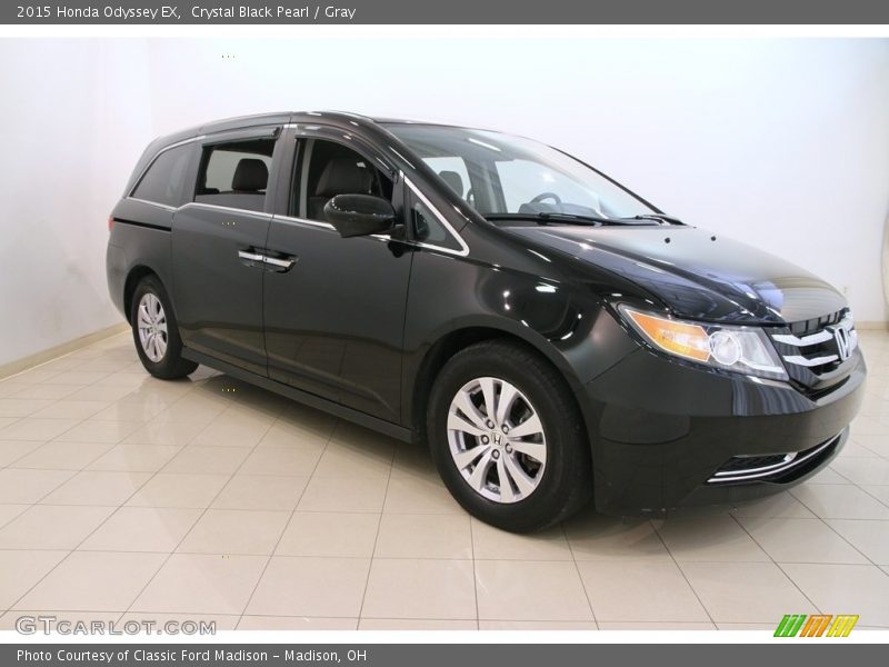 Crystal Black Pearl / Gray 2015 Honda Odyssey EX