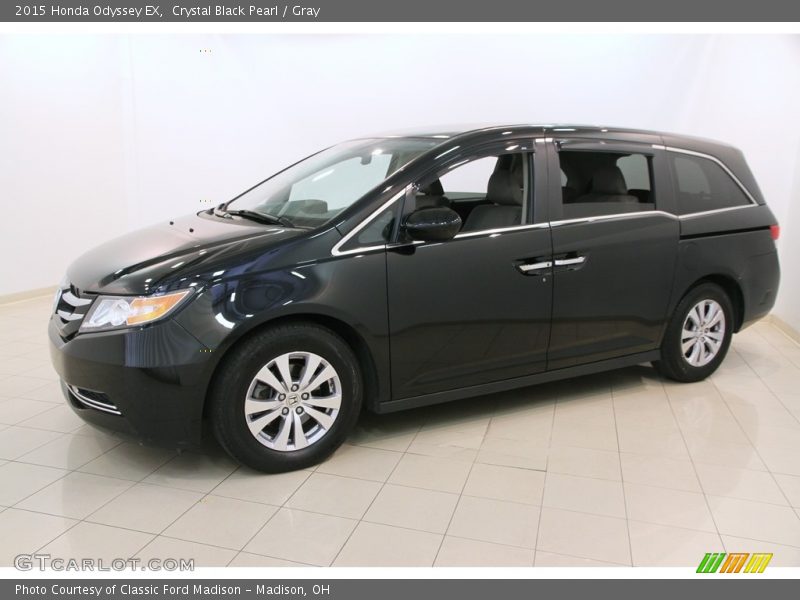 Crystal Black Pearl / Gray 2015 Honda Odyssey EX