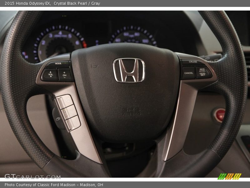 Crystal Black Pearl / Gray 2015 Honda Odyssey EX