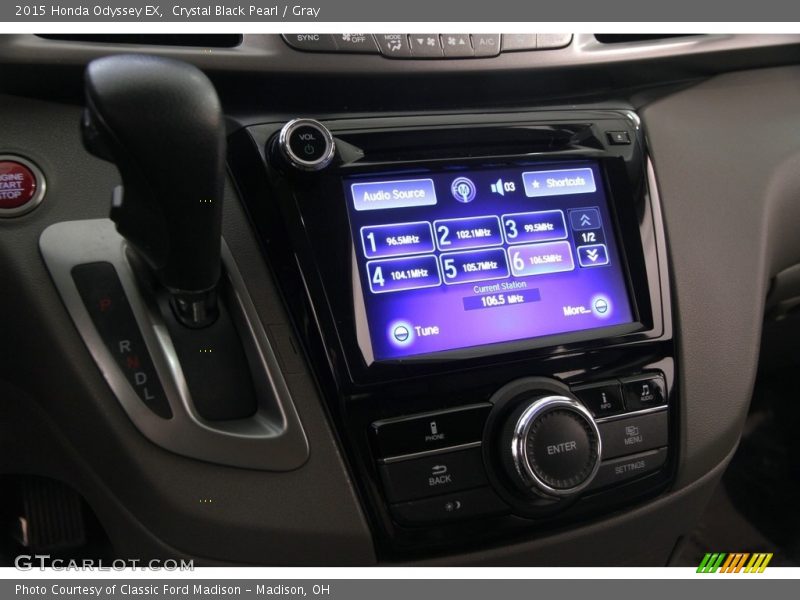 Crystal Black Pearl / Gray 2015 Honda Odyssey EX