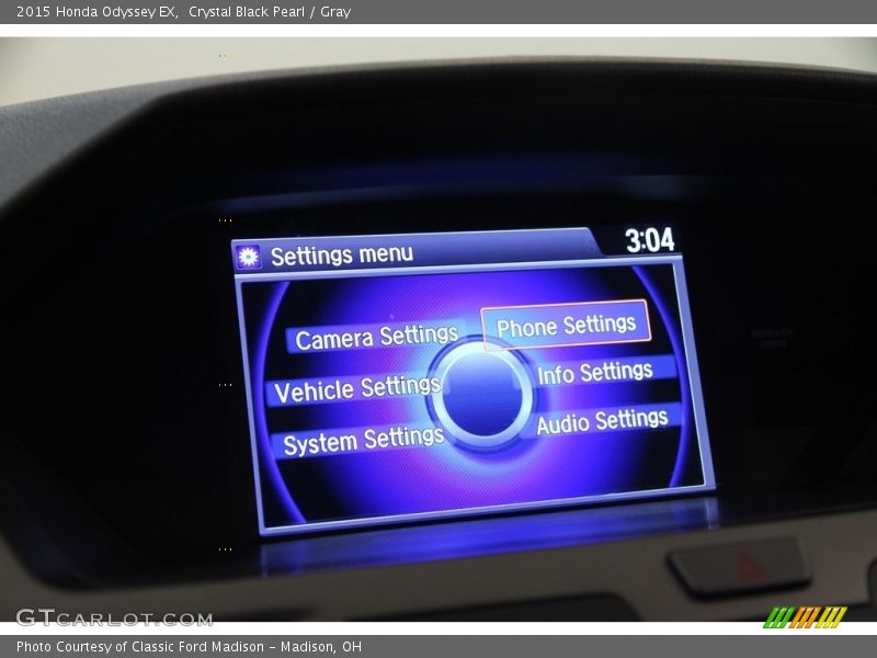 Crystal Black Pearl / Gray 2015 Honda Odyssey EX