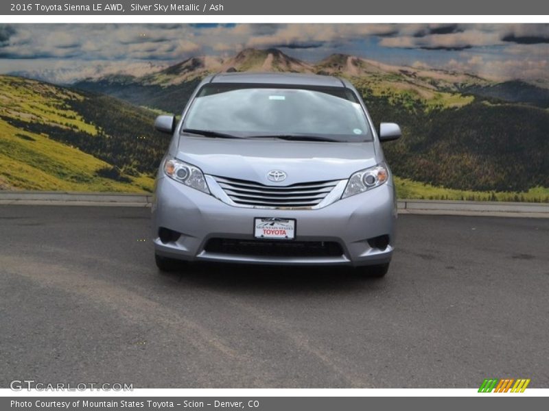 Silver Sky Metallic / Ash 2016 Toyota Sienna LE AWD