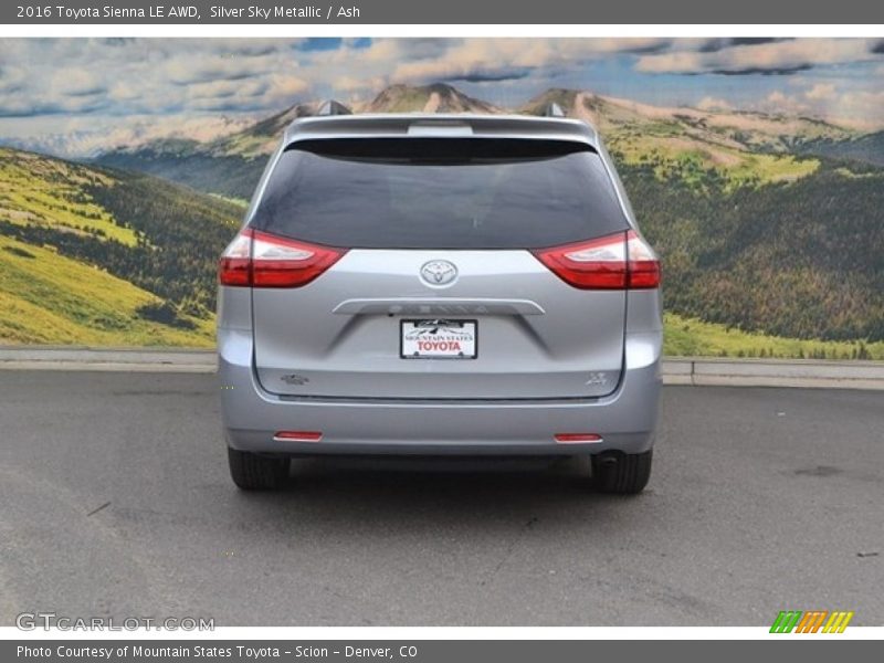 Silver Sky Metallic / Ash 2016 Toyota Sienna LE AWD