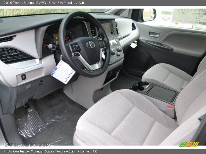 Silver Sky Metallic / Ash 2016 Toyota Sienna LE AWD