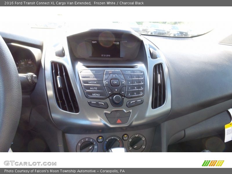 Frozen White / Charcoal Black 2016 Ford Transit Connect XL Cargo Van Extended
